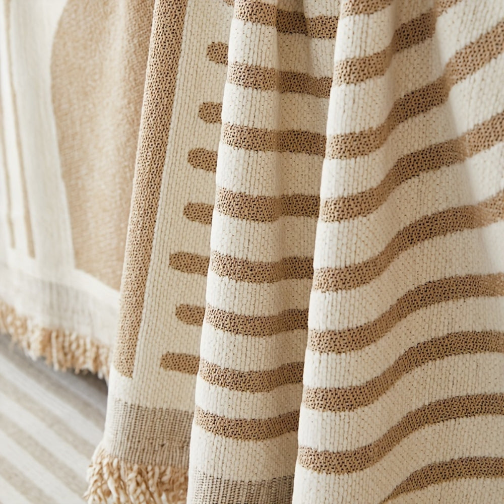 Wavy Stripe Boho Sofa Cover