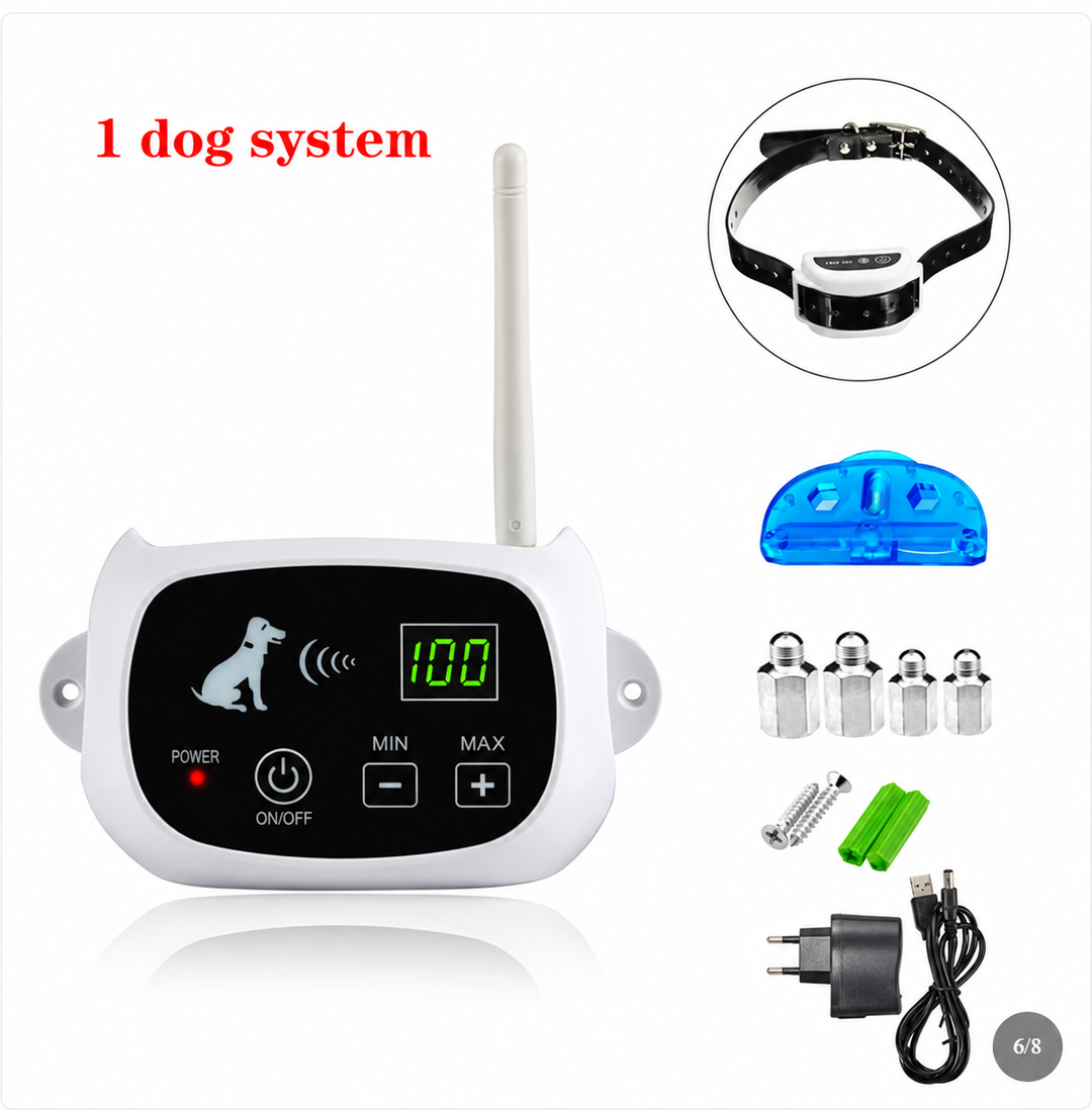 Wireless Dog Fence System – Rechargeable Waterproof Collar for Safe Boundaries