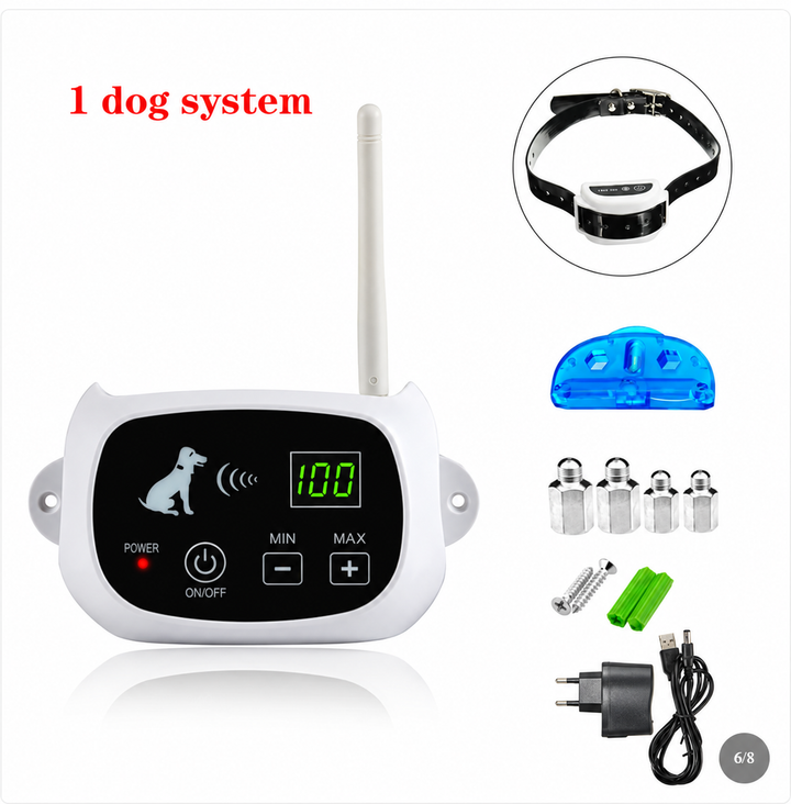 Wireless Dog Fence System – Rechargeable Waterproof Collar for Safe Boundaries