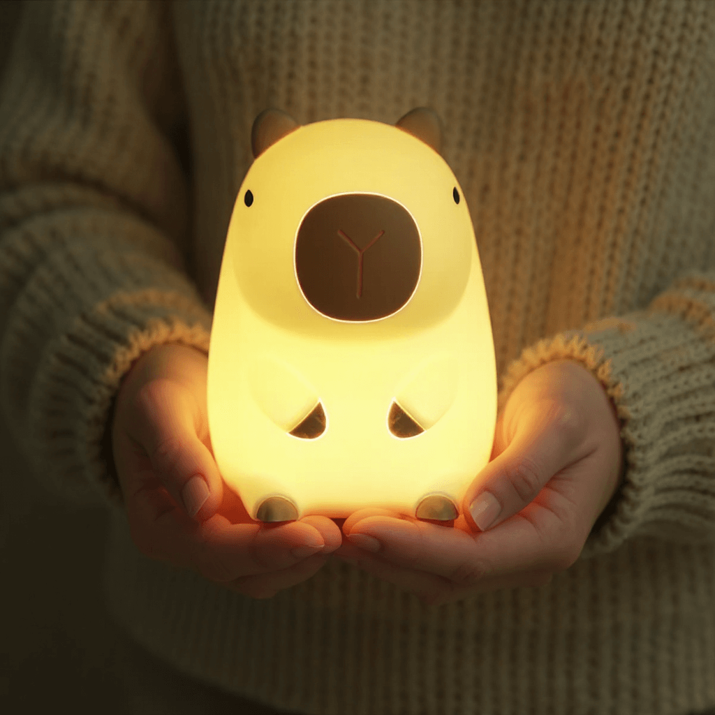 Capybara Night Light Adjustable Brightness Silicone