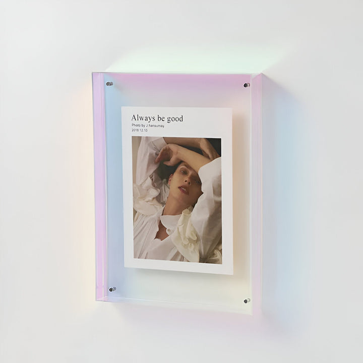 colored transparent acrylic frame for modern displays