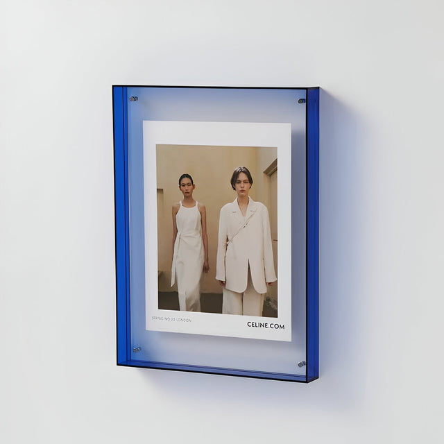 colored transparent acrylic frame for modern displays