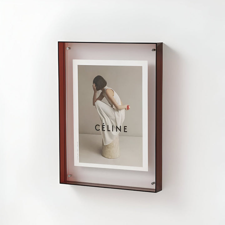 colored transparent acrylic frame for modern displays