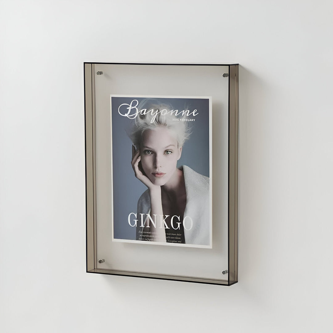 colored transparent acrylic frame for modern displays