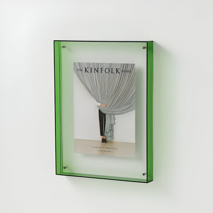 colored transparent acrylic frame for modern displays