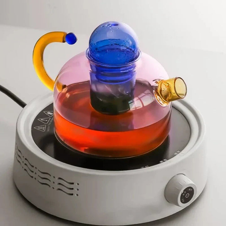 Contrasting color Translucent Teapot &amp; Cup Set