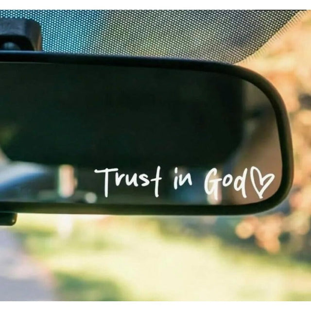 “Trust in God” Rear-View Mirror Decal