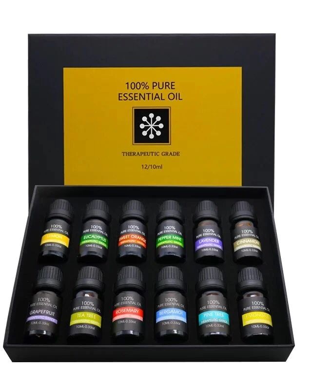 Set Of 12 Pure Essential Oils Gift Set