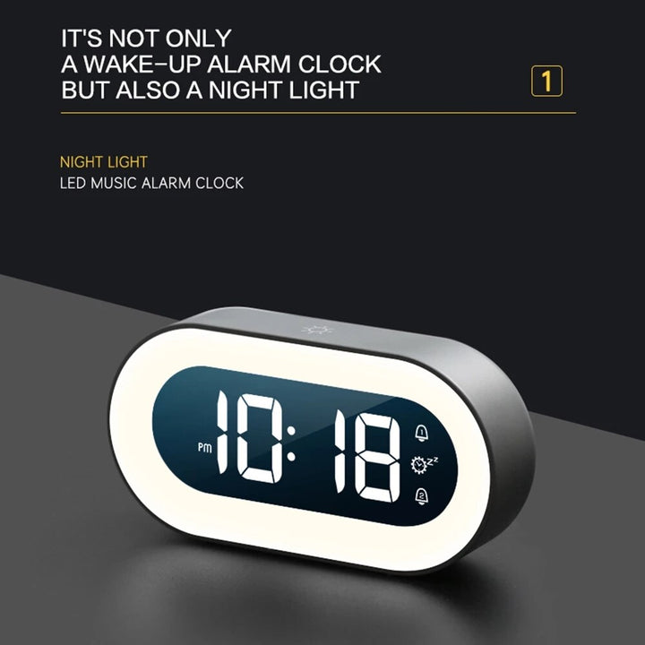 Digital Alarm Clock with Night Light - Lumino