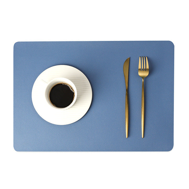 Double-layered leather desk mat