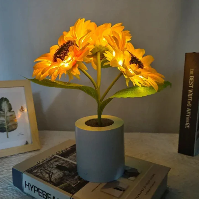 Rechargeable Sunflower Night Light