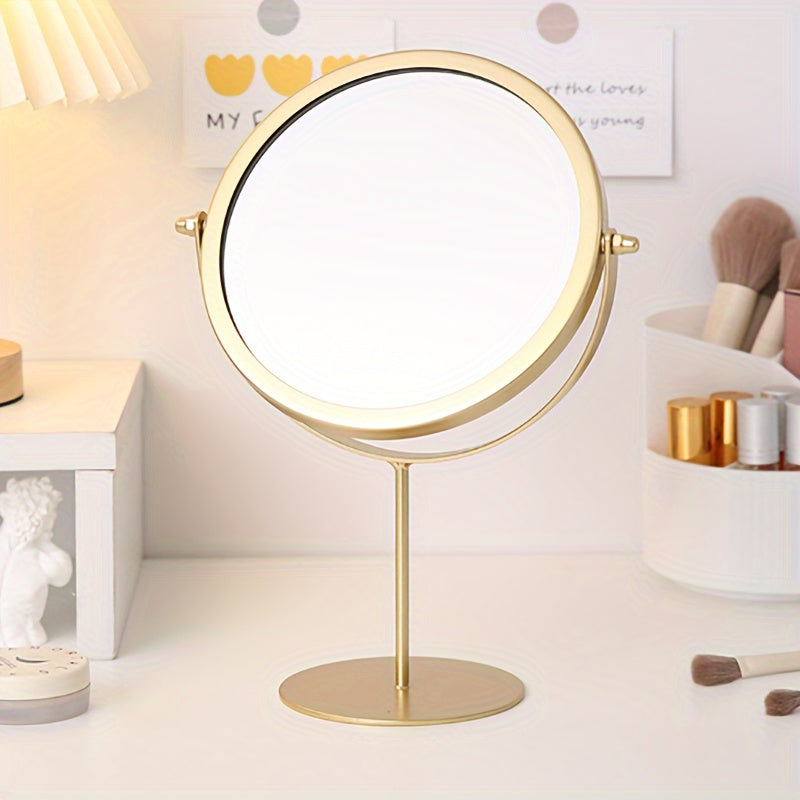 VintageGlow – Adjustable Makeup Mirror with Iron Frame