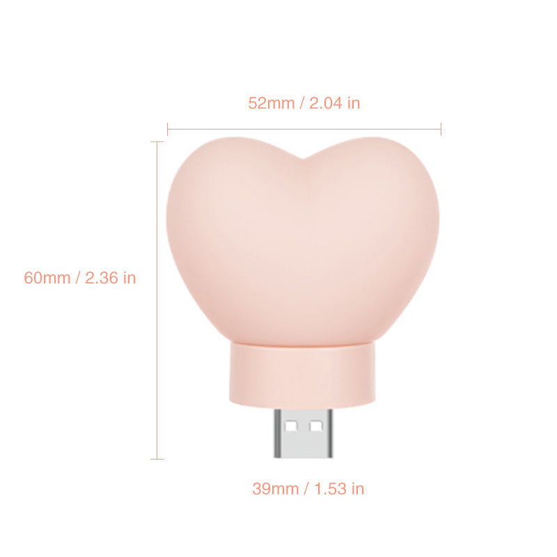 Cute Heart Shaped Night Light