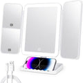 Tri-Fold LED Makeup Mirror