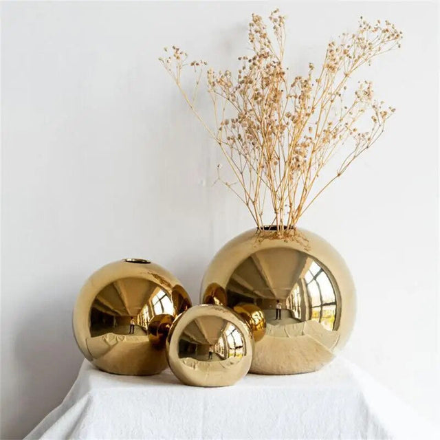 Golden Ball Vase