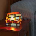 Stained Glass Book Lamp Multicolor