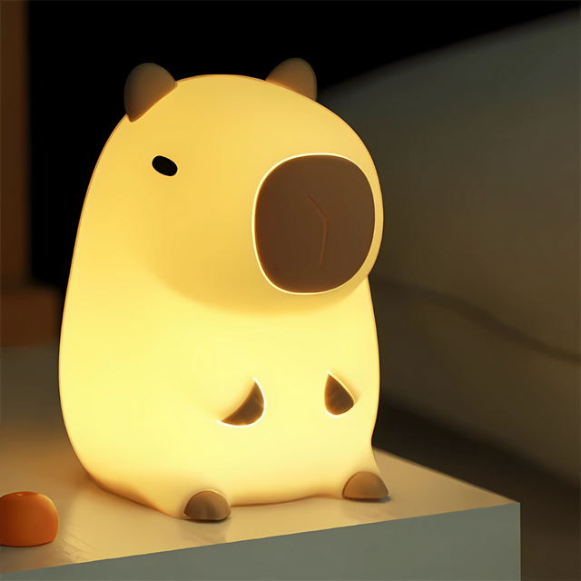 Capybara Night Light Adjustable Brightness Silicone