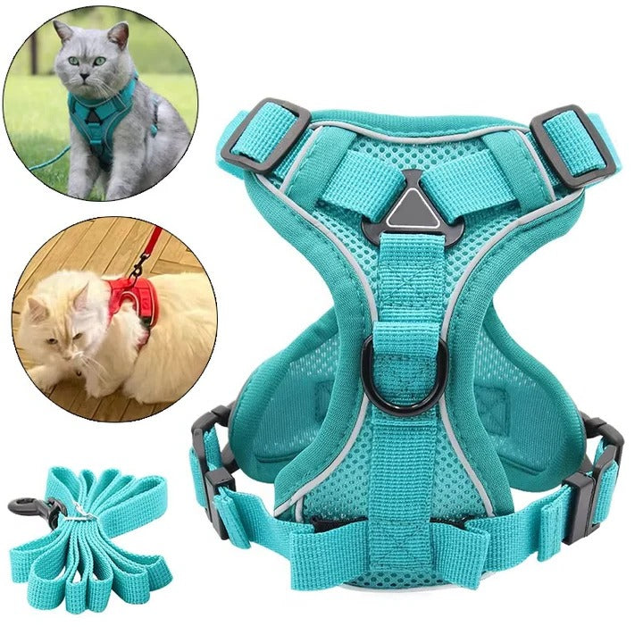 Reflective Cat Harness and Leash Set