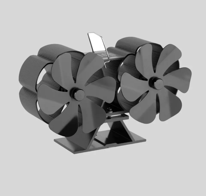 6-Blade Dual-Head Stove and Fireplace Fan for Wood Stoves
