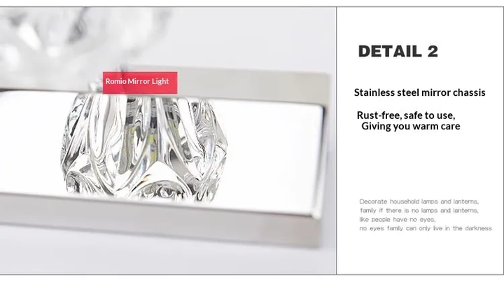 Orbit Modern Wall-Mounted Crystal Mirror Light, 3/4-Light