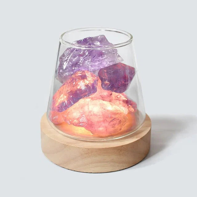 Himalayan Salt Lamp, Crystal Night Light & Essential Oil Diffuser