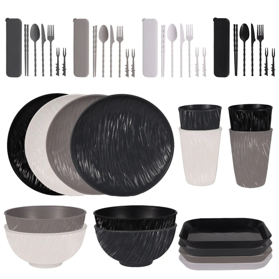 PP Plates Bowls Cups And Cutlery Tableware Set