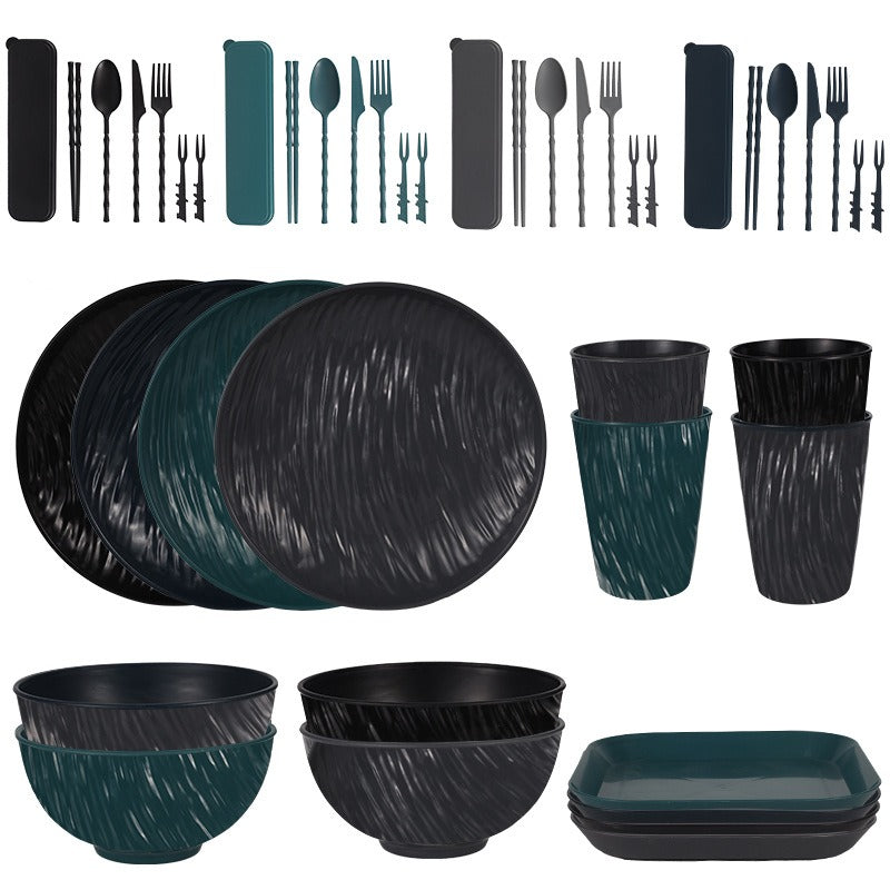 PP Plates Bowls Cups And Cutlery Tableware Set