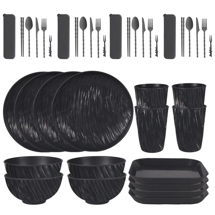 PP Plates Bowls Cups And Cutlery Tableware Set