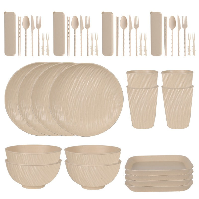 PP Plates Bowls Cups And Cutlery Tableware Set