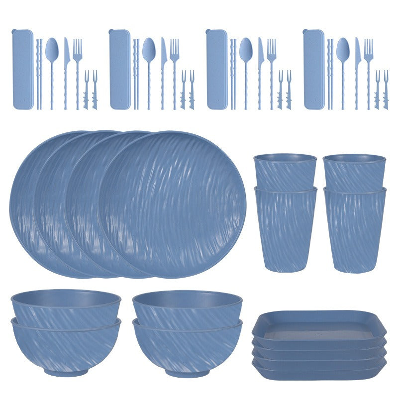 PP Plates Bowls Cups And Cutlery Tableware Set