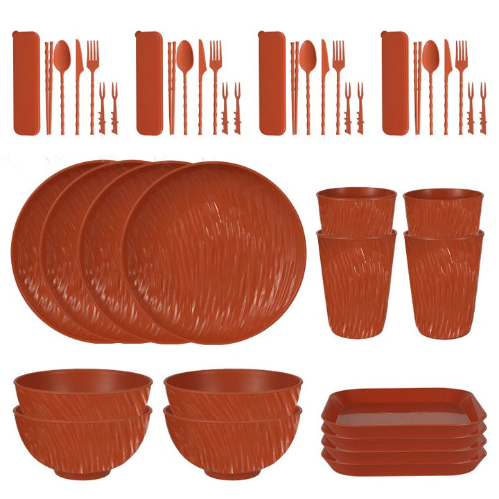 PP Plates Bowls Cups And Cutlery Tableware Set