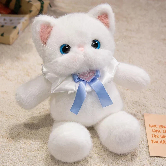 Kawaii Cat Plush Family with Collar