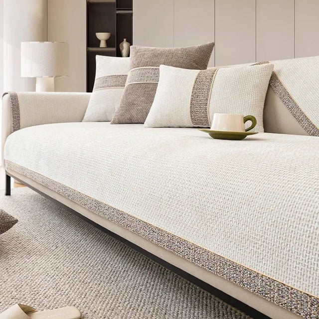 LinenLux Sofa Cover – Elegant Linen Look Protection for Clean and Stylish Living Rooms