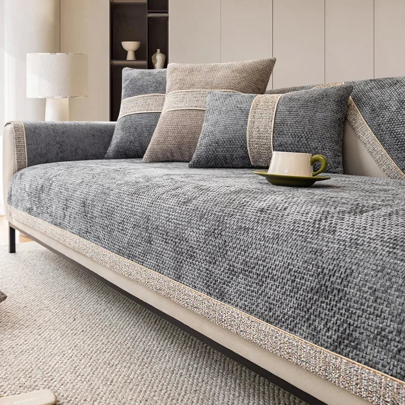 LinenLux Sofa Cover – Elegant Linen Look Protection for Clean and Stylish Living Rooms