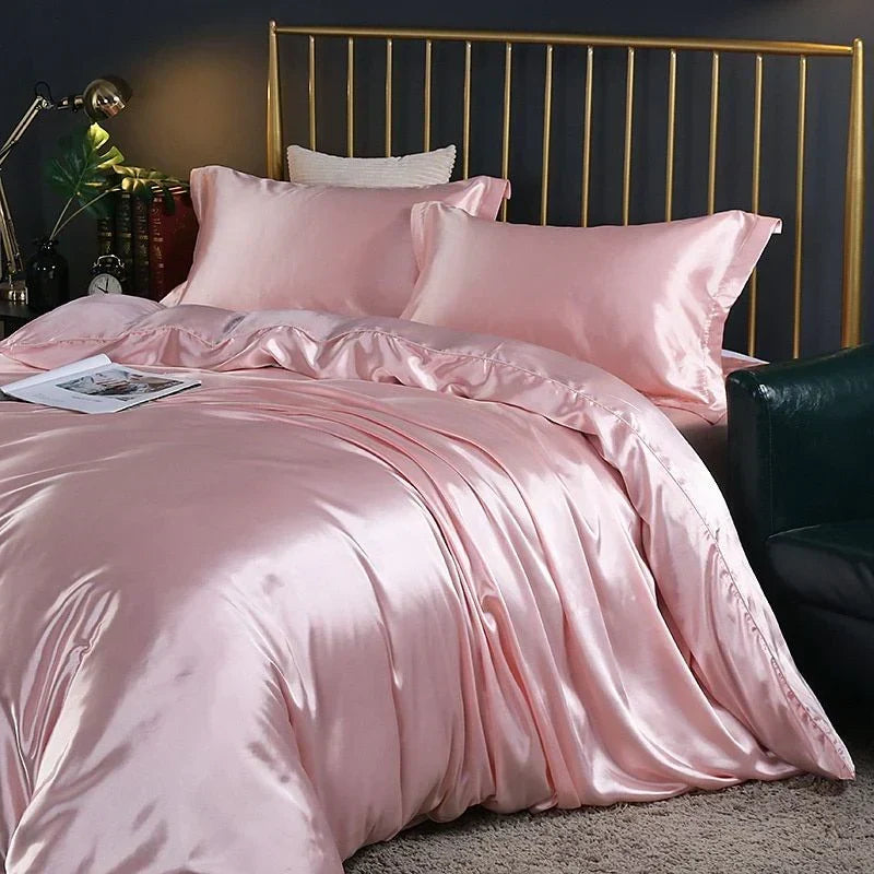 Elegant Satin Silk Bedding Set - Luxurious Comfort for Every Night