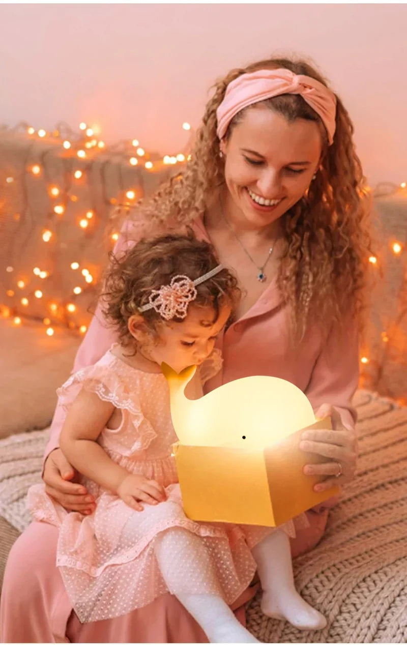 Cute Whale Night Light with color Change - GlowWhale |