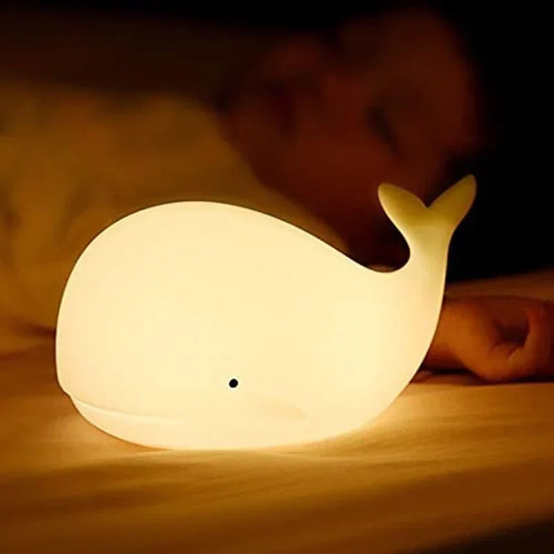 Cute Whale Night Light with color Change - GlowWhale |