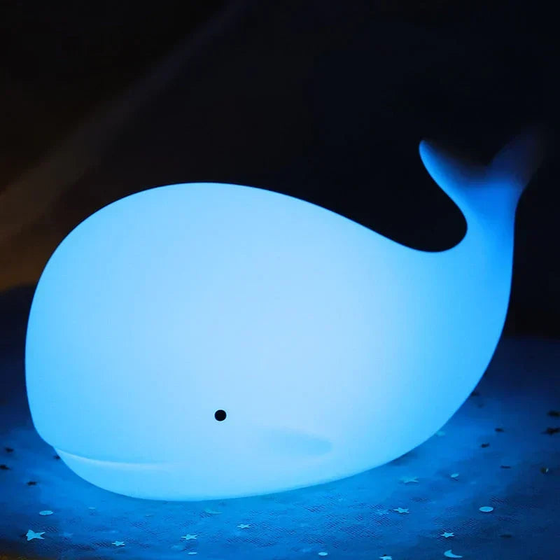 Cute Whale Night Light with color Change - GlowWhale |