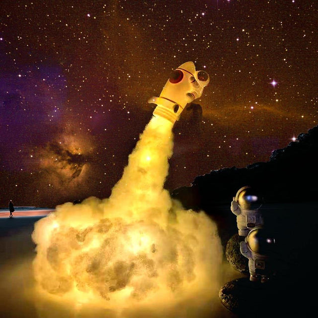 Astronaut colorful Clouds Night Light
