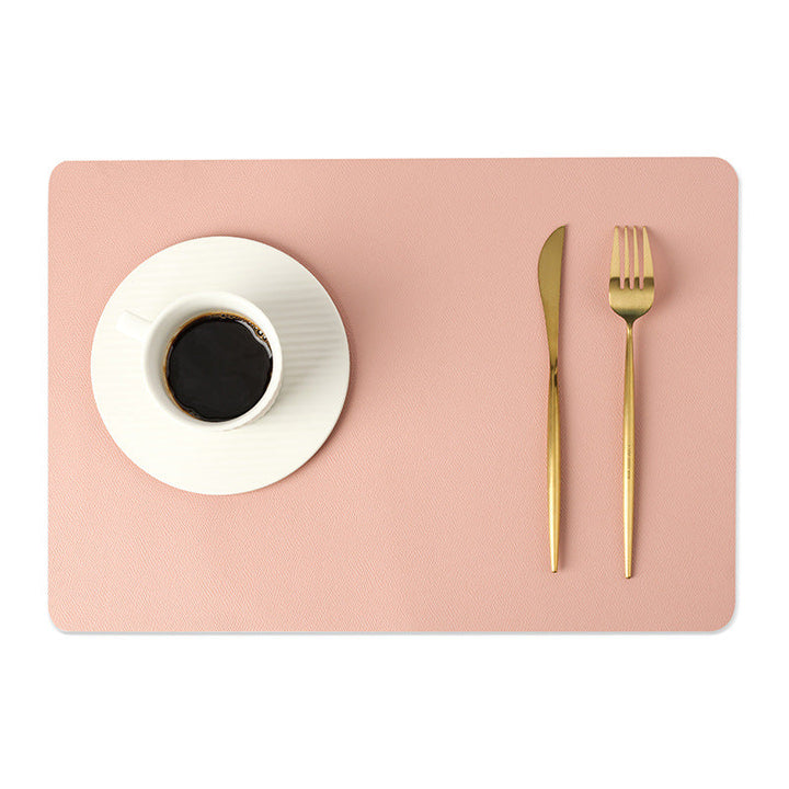 Modern Rectangular Waterproof PU Leather Place Mats