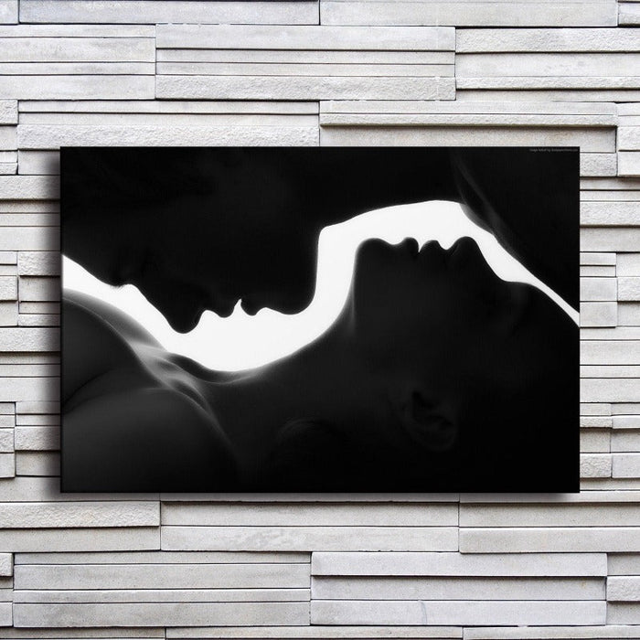 Man and Woman Silhouette - Canvas Wall Art Painting