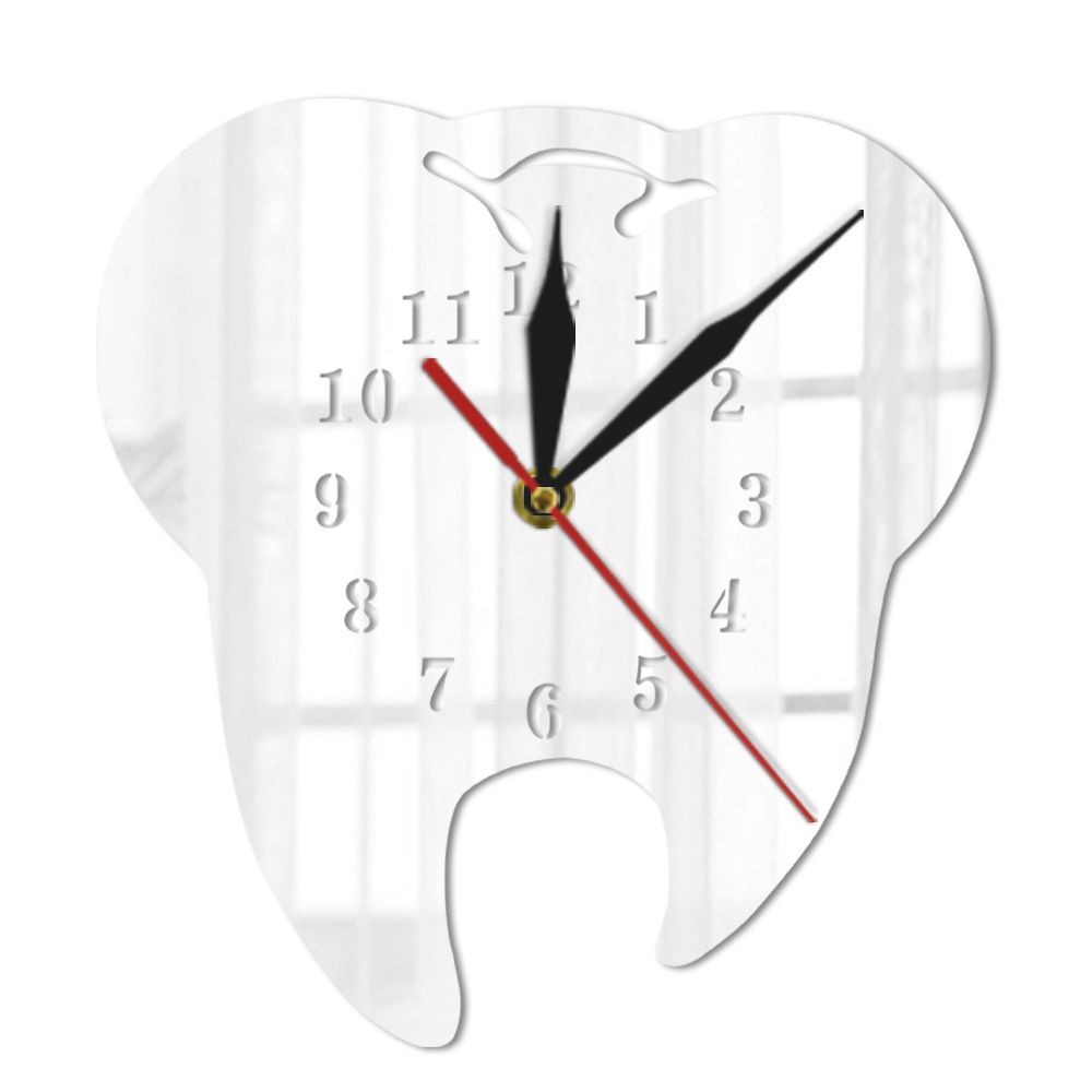 GlowDent - Mirror Wall Clock for Dental Hygiene