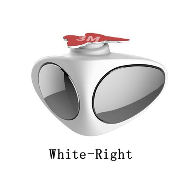 Car Mirror Large Vision Rear View Auxiliary Reversal Blind Zone Wide Angle Mirror360 Rotation Adjustable  Dual Lens Coach Mirror