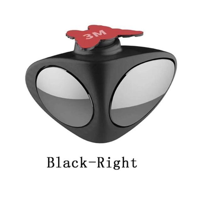 Car Mirror Large Vision Rear View Auxiliary Reversal Blind Zone Wide Angle Mirror360 Rotation Adjustable  Dual Lens Coach Mirror